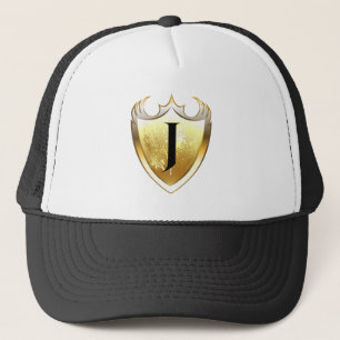 Alpha Monogram J Artistic Letter Everyday Style Truckerkappe