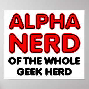 Alpha Nerd Lustiges Poster