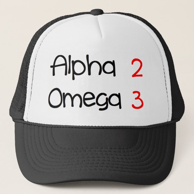 Alpha-Omega Truckerkappe (Vorderseite)