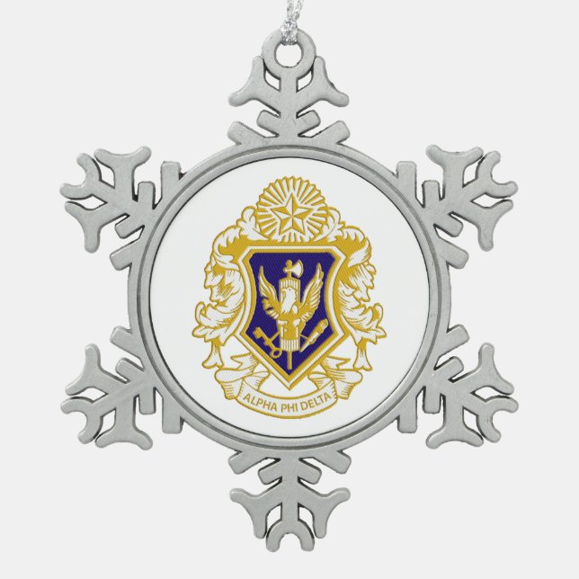 Alpha Phi Delta Snowflake Ornament (Vorderseite)
