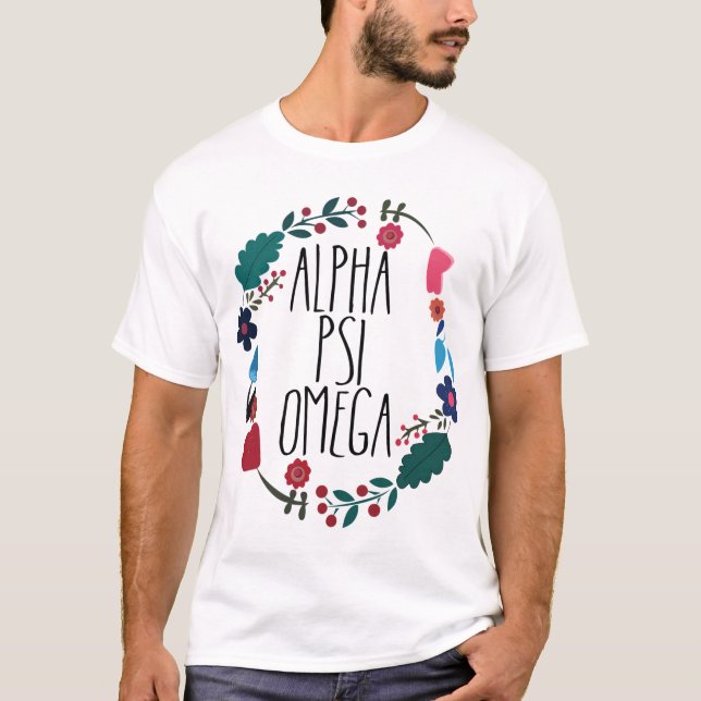 Alpha Psi Omega Blume T-Shirt (Vorderseite)