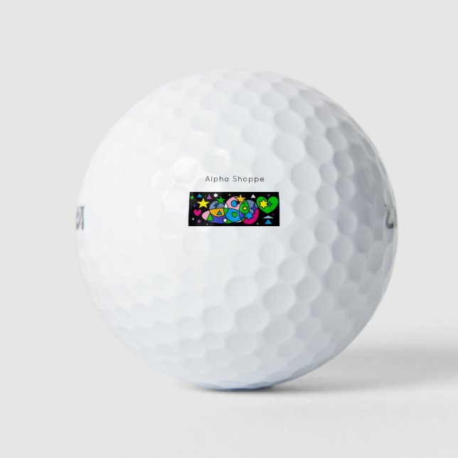 Alpha Shoppe Golfball (Vorderseite)