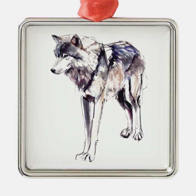 Alpha Silbernes Ornament (Vorne)