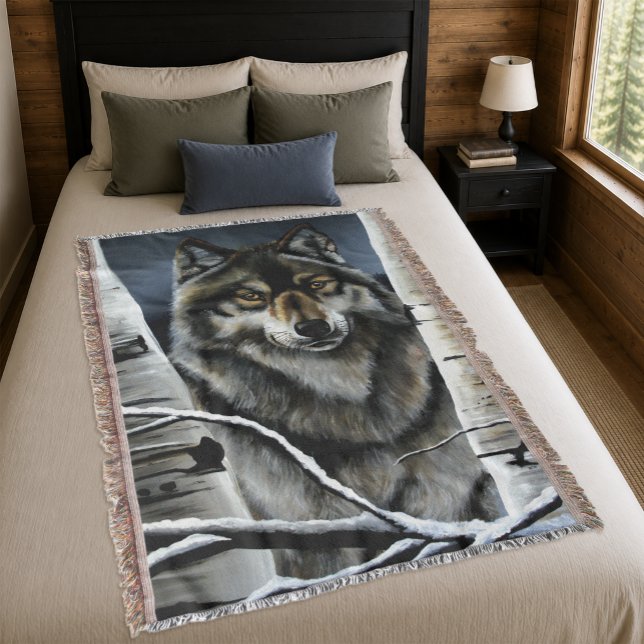 Alpha Timber Wolf Poplar Trees Decke (Von Creator hochgeladen)