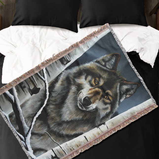 Alpha Timber Wolf Poplar Trees Decke (Von Creator hochgeladen)