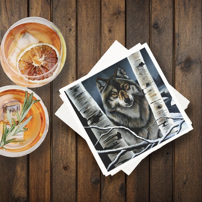 Alpha Timber Wolf Poplar Trees Serviette (Von Creator hochgeladen)