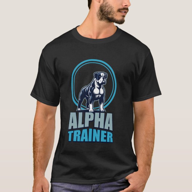 Alpha Trainer Bulldog Fitness Emblem T-Shirt (Vorderseite)