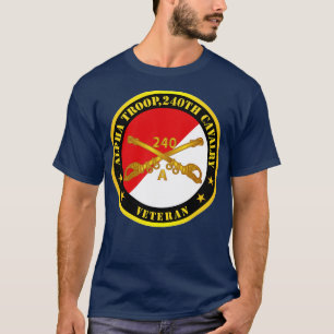 Alpha Truppe 240. Kavallerie Zweig Veteran Red Whi T-Shirt