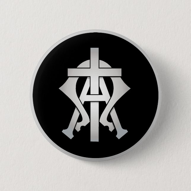Alpha und Omega Button (Vorderseite)