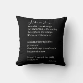 Alpha- und Omega-Gedicht Kissen