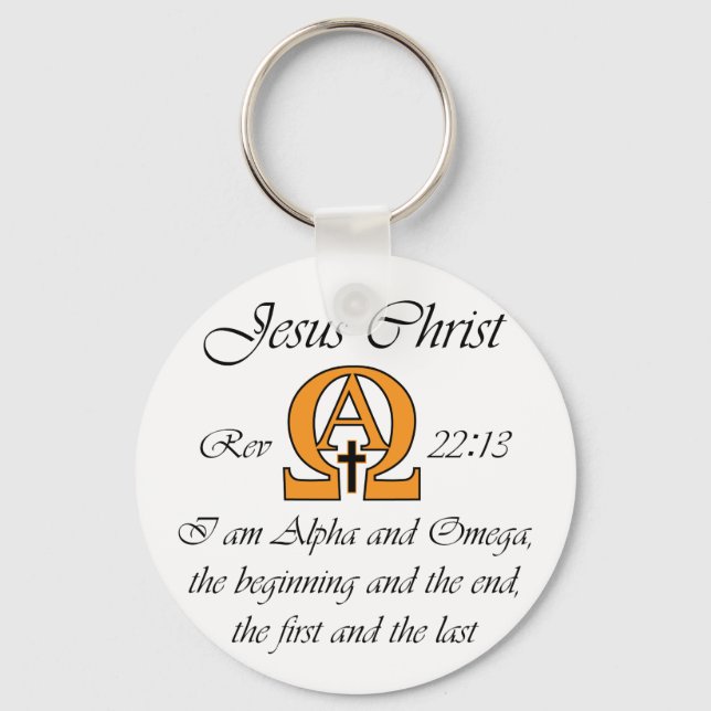 Alpha und Omega Schlüsselanhänger (Vorderseite)