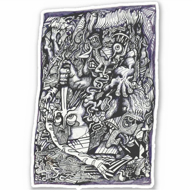 Alpha Warrior, von Brian Benson Vinyl Aufkleber (Vorderseite)