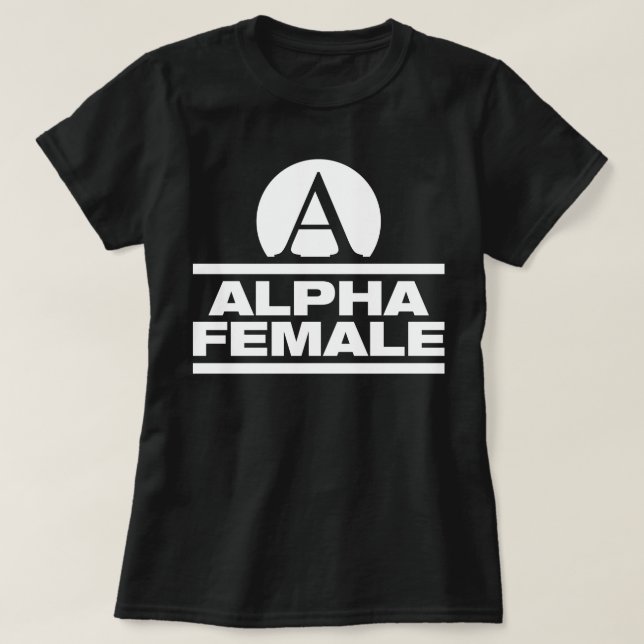 Alpha weibliches T-Shirt (Design vorne)