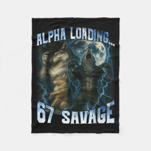 Alpha Wolf lädt 67 Prozent Savage Lustige Wölfe Fleecedecke
