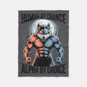 Alpha-Wolf Mensch durch Zufall Alpha-Wahl Lustiges Fleecedecke