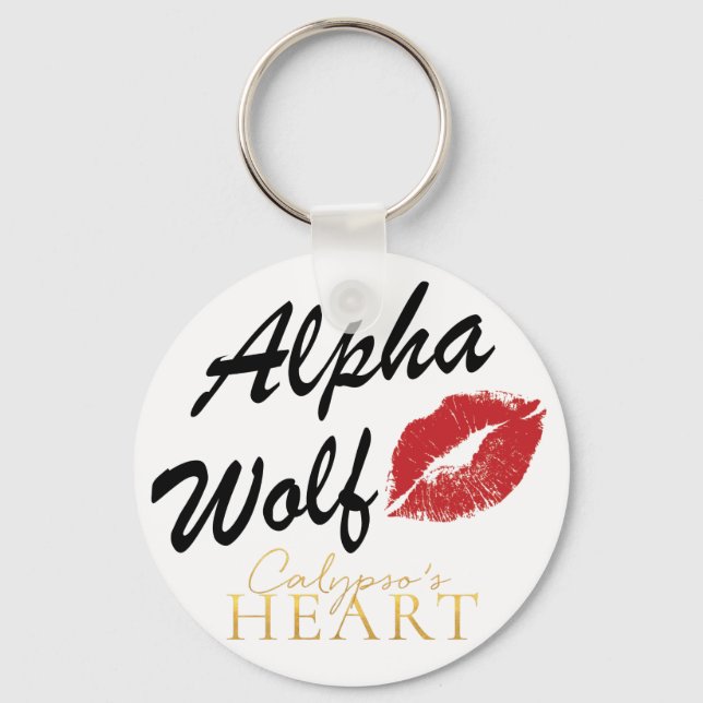 Alpha Wolf Schlüsselkette Kalypso's Herz Schlüsselanhänger (Vorderseite)