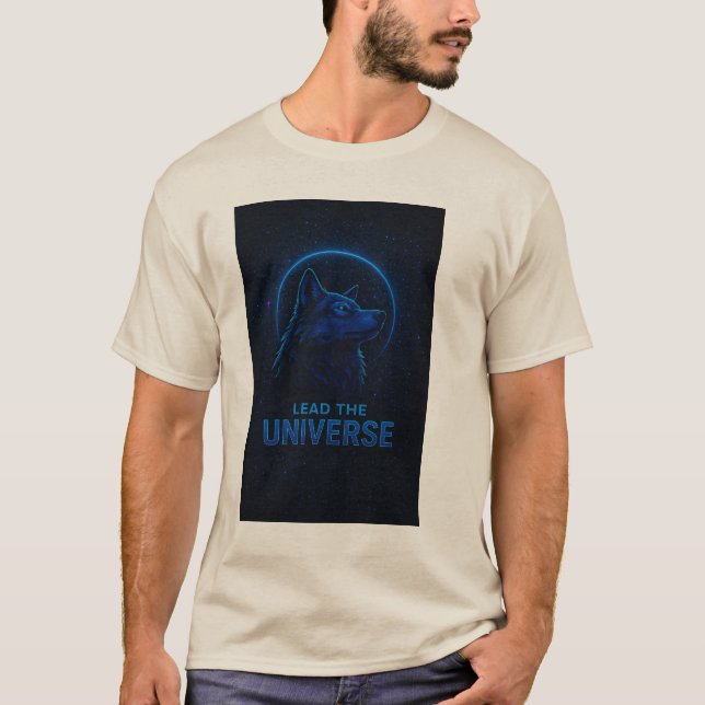 Alpha Wolf T - Shirt | Futuristische Weltraumkunst (Vorderseite)