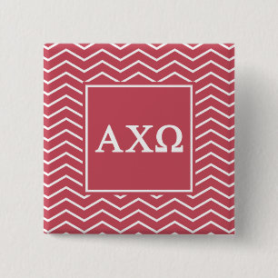 Alpha Zickzack Muster Chi-Omegas Button