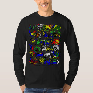 Alphabestiary mit hinterem Druck T-Shirt