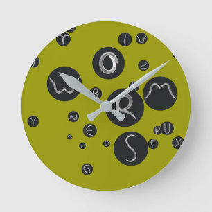 alphabet3 runde wanduhr