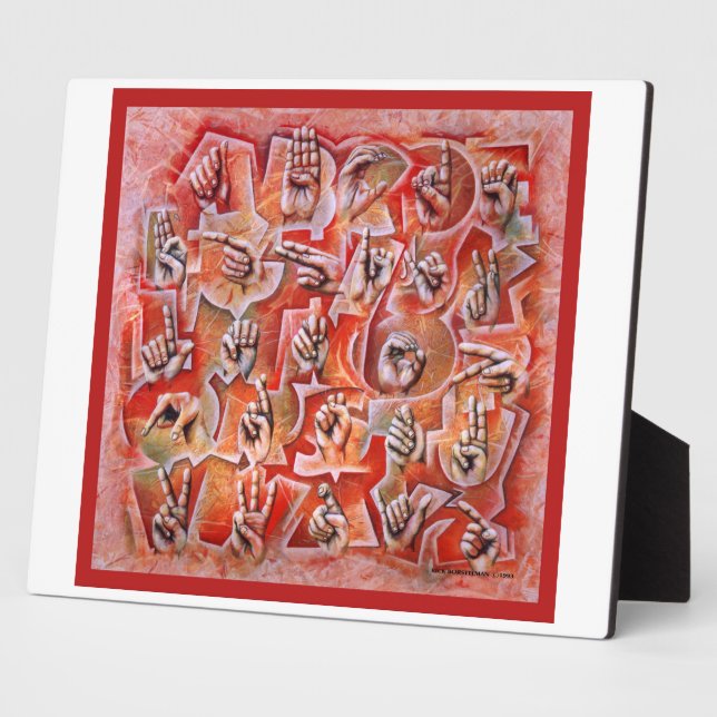 Alphabet-2-Plakette Fotoplatte (Seite)