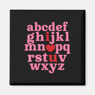 Alphabet Abc I Liebe Sie Herzlich willkommen Valen Magnet