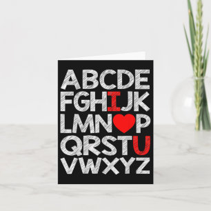 Alphabet Abc I Liebe U T Shirt Valentinstag Karte