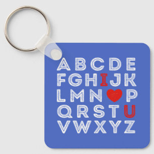 Alphabet ABC I Liebe You Schlüsselanhänger