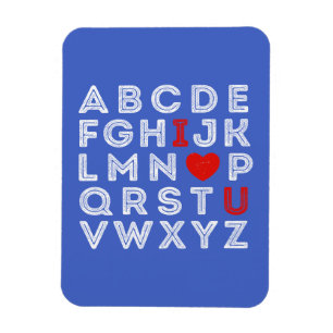 Alphabet ABC Ich liebe dich Magnet