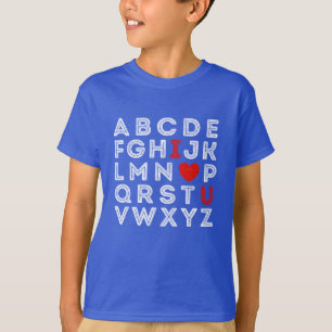 Alphabet ABC Ich liebe Dich T-Shirt