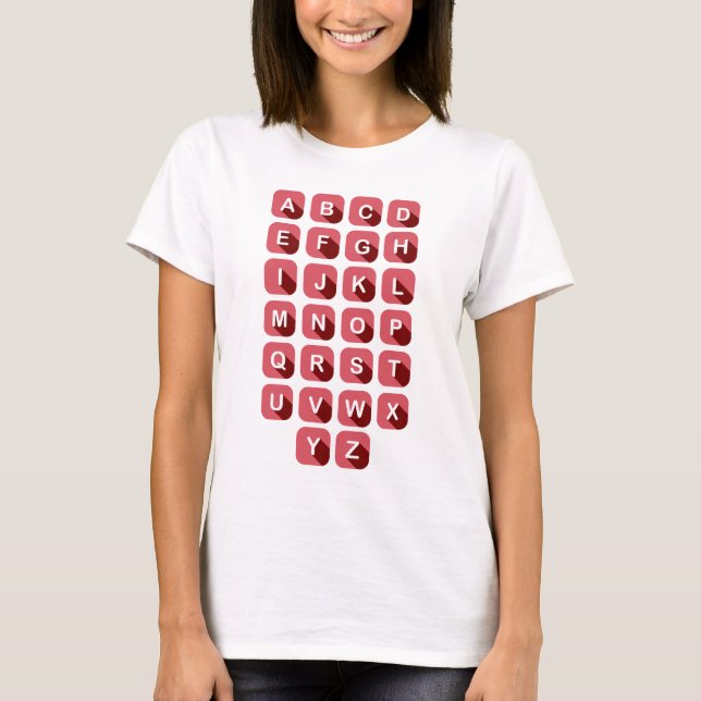 Alphabet-Abc-Lehrer T-Shirt (Vorderseite)