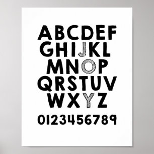 Alphabet ABC Numéro éducatif Poster