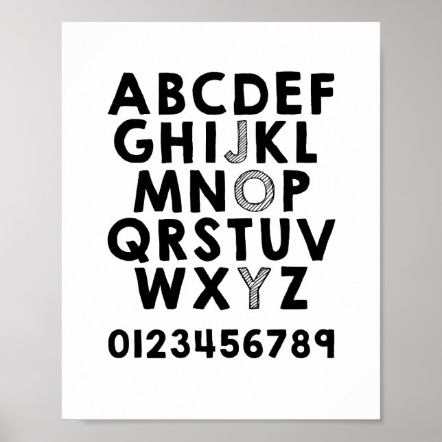 Alphabet ABC Numéro éducatif Poster (Devant)
