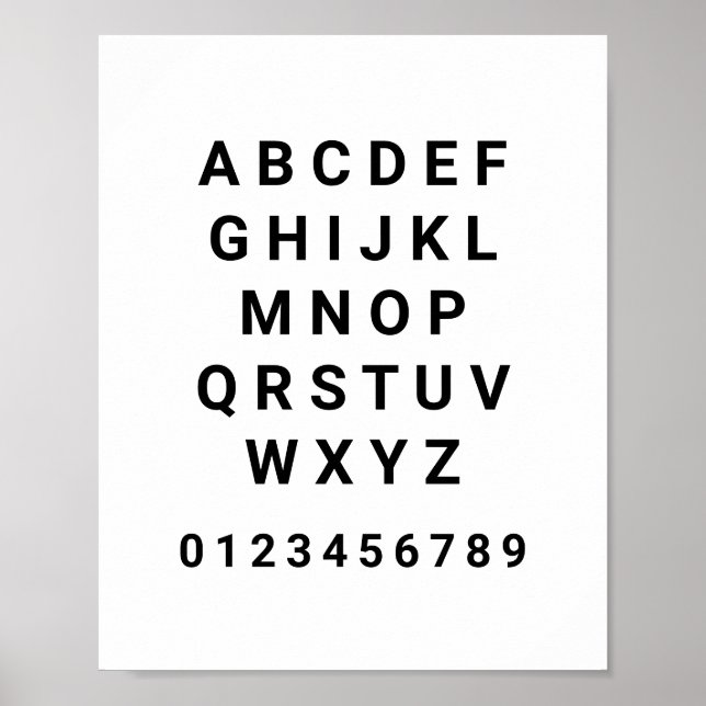 Alphabet ABC Numéro éducatif Poster (Devant)
