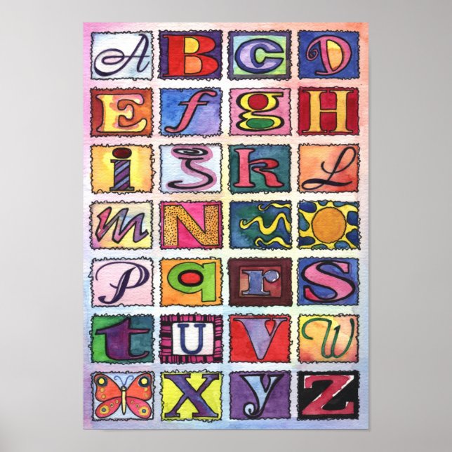 Alphabet ABC 's poster art Baby room Art (Vorne)