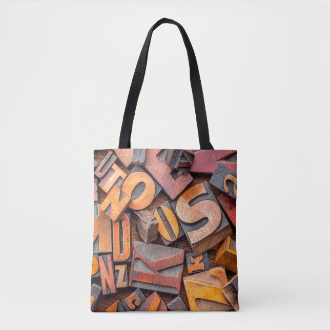 alphabet abstract - background of random letterpre tasche (Vorderseite)