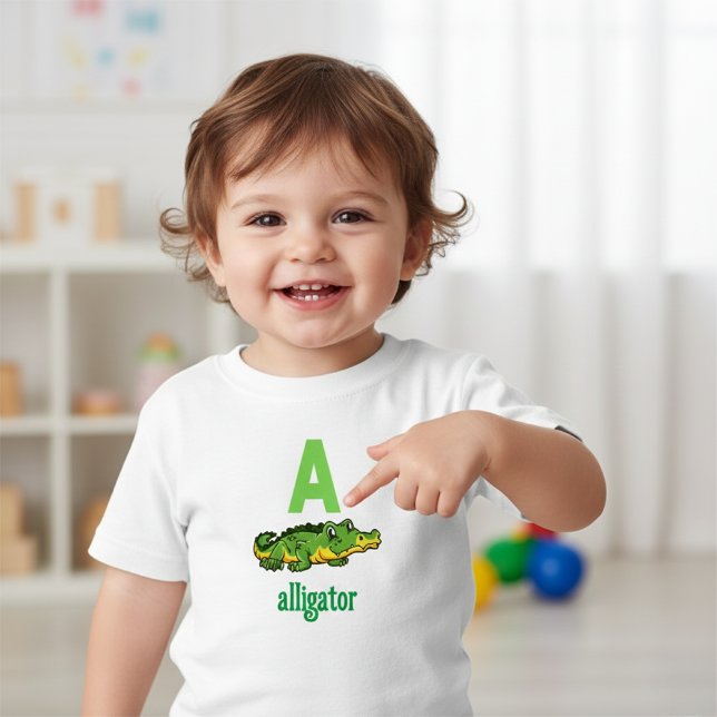 Alphabet Adventure: A is for Alligator Kleinkind T T-shirt (Von Creator hochgeladen)