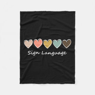 Alphabet American Asl Teacher Sing Language Fleecedecke