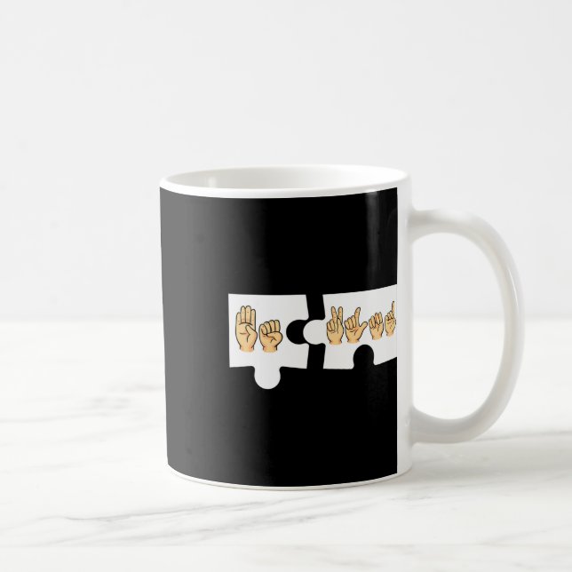 Alphabet American Sing Language Asl Teacher Be Kin Kaffeetasse (Rechts)