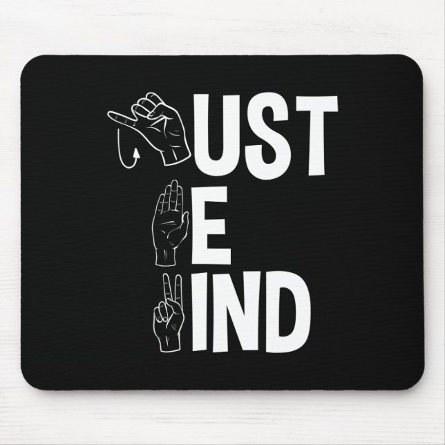 Alphabet American Sing Language Asl Teacher Just B Mousepad (Vorne)