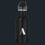Alphabet-Anfangsbuchstaben anpassen, personalisier Edelstahlflasche<br><div class="desc">Alphabet-Anfangsbuchstaben Edelstahlflasche mit weißem Buchstaben anpassen,  personalisieren</div>