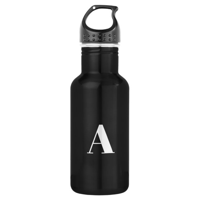 Alphabet-Anfangsbuchstaben anpassen, personalisier Edelstahlflasche (Vorderseite)