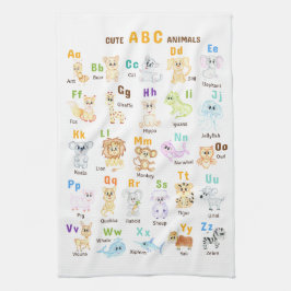Alphabet Animal ABC Niedliche Tiere Geschirrtuch