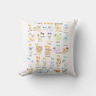 Alphabet Animal ABC Niedliche Tiere Kissen