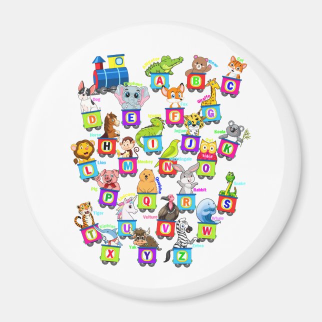 Alphabet Animal ABCs Learning Circle Magnet (Vorne)