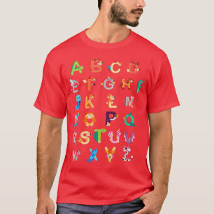 Alphabet Animal ABCs LearningBack to School Boys G T-Shirt