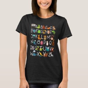 Alphabet Animal Abcs lernen Kinder lernen T-Shirt