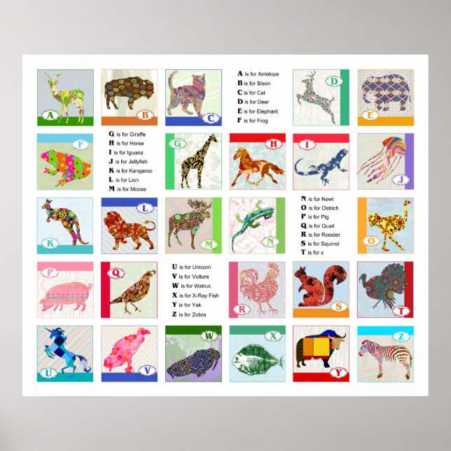 Alphabet Animal Poster (Vorne)