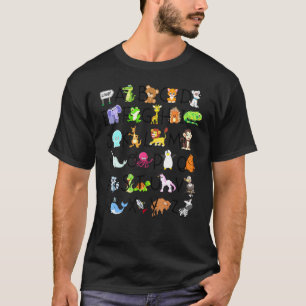 Alphabet Animals ABCs T-Shirt Kinder lernen Lear