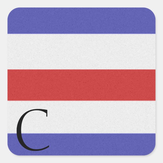 Alphabet-Aufkleber für die Signalflagge C Quadratischer Aufkleber (Vorderseite)